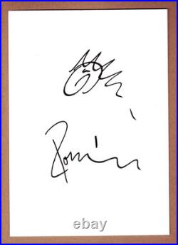 Ronnie Wood Rolling Stones, Original Signed sketch doodle autograph drawing