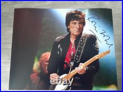Ronnie Wood Rolling Stones Signed 10 X 8 Autographed Photo. Legend. Real
