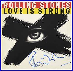 Ronnie Wood Rolling Stones Signed Love Is Strong 45 RPM Album Cover BAS #BG82269