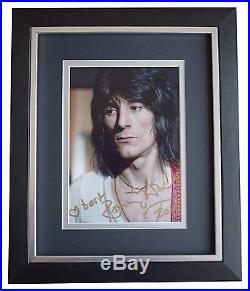 Ronnie Wood SIGNED 10x8 FRAMED Photo Autograph Display Rolling Stones Music COA