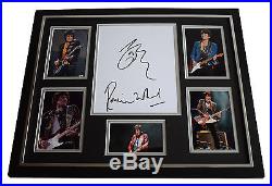 Ronnie Wood SIGNED FRAMED Photo Autograph Huge display Rolling Stones ART COA
