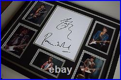 Ronnie Wood SIGNED FRAMED Photo Autograph Huge display Rolling Stones ART COA