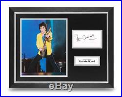 Ronnie Wood Signed 16x12 Framed Photo Display Rolling Stones Autograph + COA