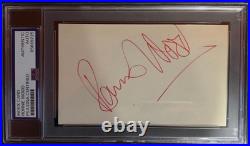 Ronnie Wood Signed Autographed Index Card Encapsulated Psa Rare Rolling Stones A