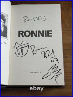 Ronnie Wood Signed HB 1st Edition Book & Doodle Rolling Stones