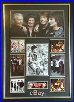 Ronnie Wood Signed Rolling Stones Photo Display Framed AFTAL RD#175