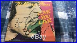 Ronnie Wood Signed The Rolling Stones Love You Live LP Vinyl