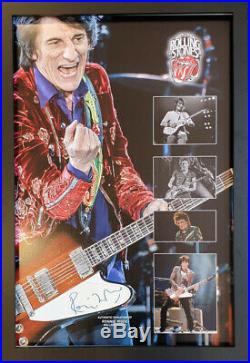 Ronnie Wood The Rolling Stone signed & framed guitar display AFTAL & UACC + COA