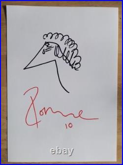 Ronnie wood Original Signed Sketch on Canvas COA The Rolling stones
