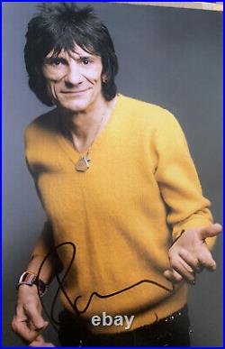 Ronnie wood signed rolling stones and faces this 12x8photo