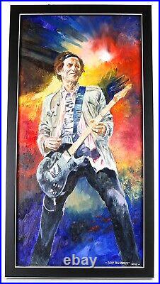 Roy Barrett Keith Richards, The Rolling Stones, Original Painting, Signed