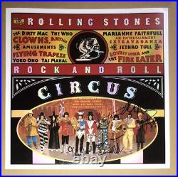 SIGNED CHARLIE WATTS IAN ANDERSON ROLLING STONES 12x12 ROCK AND ROLL CIRCUS