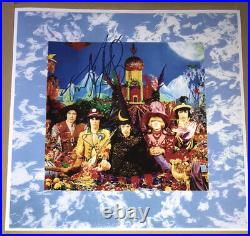 SIGNED CHARLIE WATTS THE ROLLING STONES 12x12 THEIR SATANIC MAJESTIES REQUEST