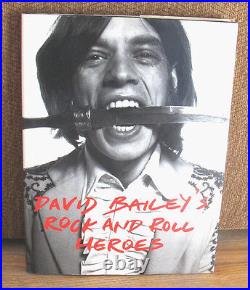 SIGNED David Bailey Rock and Roll Heroes Rolling Stones Mick Jagger Beatles HC