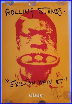 SIGNED LTD Edition Rolling Stones Exile on Main Street 3 Ball Charlie AOR Poster