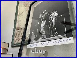 SIGNED PAIR Rolling Stones photographs (Framed)