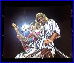 SIGNED ROD STEWART RONNIE WOOD 11x14 PHOTO RARE FACES THE ROLLING STONES
