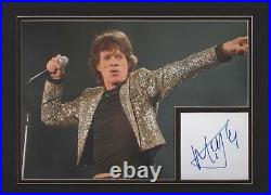 SIR MICK JAGGER autograph. Custom matted signature. THE ROLLING STONES