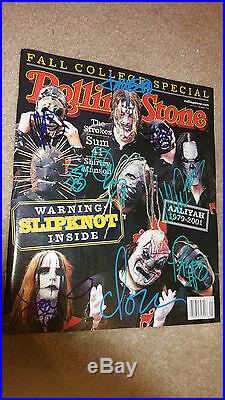 SLIPKNOT ROLLING STONE MAGAZINE MAG BAND SIGNED AUTOGRAPH ALL 9! Paul Gray