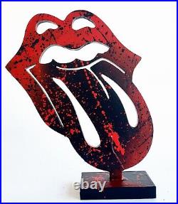 SPACO signed Rolling Stones SCULPTURE graffiti pop STREET ART paint French