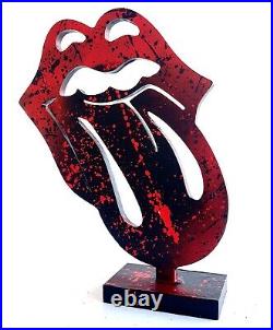 SPACO signed Rolling Stones SCULPTURE graffiti pop STREET ART paint French