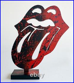 SPACO signed Rolling Stones SCULPTURE graffiti pop STREET ART paint French