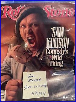Sam Kinison autographed Rolling Stone Magazine 2/23/89 Full JSA letter