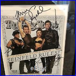Seinfeld Full Cast Signed Autographed 1993 Rolling Stone Cover Framed COA