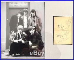 Signed Album Page of All 5 Rolling Stones On Steps of Tin Pan Alley Club 20x17