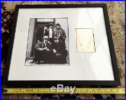 Signed Album Page of All 5 Rolling Stones On Steps of Tin Pan Alley Club 20x17