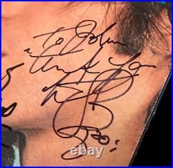 Signed Charlie Watts Bill Wyman Ronnie Wood Black And Blue Vinyl Rolling Stones