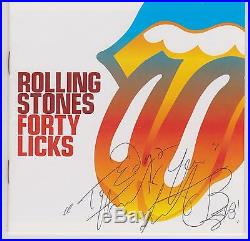 Signed Charlie Watts CD Insert The Rolling Stones Forty Licks