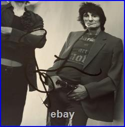 Signed Charlie Watts Ronnie Wood The Rolling Stones 16x12 Photo Rare Mick Jagger