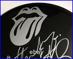 Signed Charlie Watts The Rolling Stones 10 Inch Drum Head Rare Mick Jagger