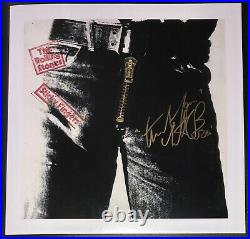 Signed Charlie Watts The Rolling Stones Sticky Fingers 12x12 Photo Rare Jagger