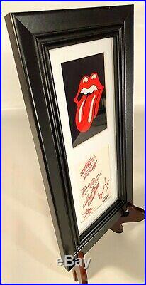 Signed & Framed Rolling Stones (all 5) Autographs Keith Richards Ron Wood
