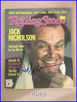 Signed JACK NICHOLSON Rolling Stone Magazine See Photo Autograph Signed Beckett