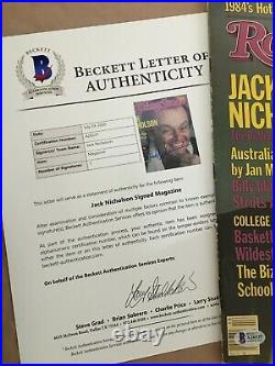 Signed JACK NICHOLSON Rolling Stone Magazine See Photo Autograph Signed Beckett