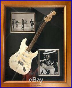 Signed Rolling Stones Guitar (All 4 Autographs) Jagger, Watts, Richards, Wood