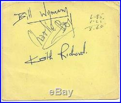 Signed Rolling Stones Partial Set From Late 1963 Autograph Book Page Beatles Era