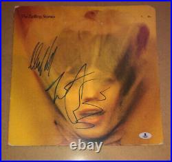 Signed The Rolling Stones Mick Taylor Charlie Watts Goats Head Soup Album Vinyl