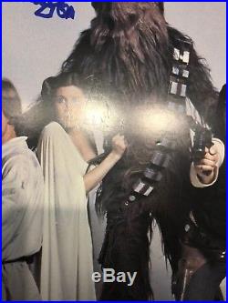 Star Wars Rolling Stone Shot Signed Carrie Fisher & Peter Mayhew (BAS Beckett)
