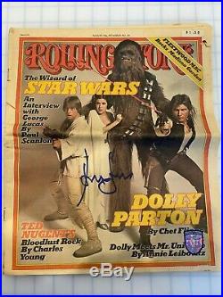 Star Wars Rolling Stone Signed By Harrison Ford Official Pix Shield Autograph