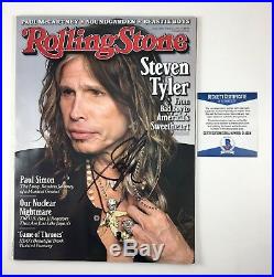 Steven Tyler Aerosmith Signed Autographed Rolling Stone Magazine 2011 Beckett