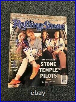 Stone Temple Pilots Signed Rolling Stone By 4 Autographed Auto Bas Not Psa