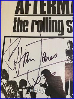 THE ROLLING STONES AFTERMATH VINYL LP autographed BY KEITH RICHARDS MICK JAGGE
