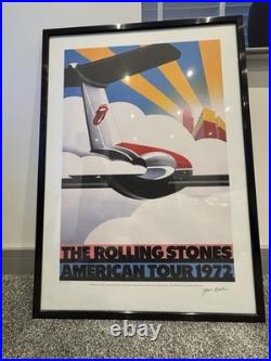 THE ROLLING STONES AMERICAN TOUR 1972 POSTER 50thANNIVERSARY SIGNED JOHN PASCHE