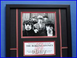 THE ROLLING STONES AUTOGRAPHS framed masterly display The Stones