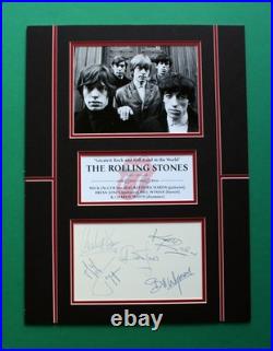 THE ROLLING STONES AUTOGRAPHS masterly display The Stones