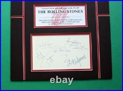 THE ROLLING STONES AUTOGRAPHS masterly display The Stones
